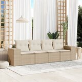  4-dijelni set vrtnih sofa s jastucima bež od poliratana | shoptok.hr