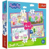 Trefl Peppa prase - 4 u 1 puzzle od 12, 15, 20 i 24 dijelova - Cijene