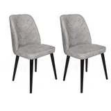 Set trpezarijskih stolica Dallas 524 V2, 2 dijela, siva