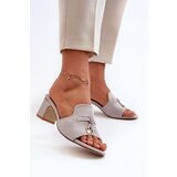Boto PS1 Women's Gray Sandals with Faux Suede Heels Jemenna | Eponuda.ba