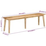  Klupa 160 x 40 x 45 cm od masivnog drva manga | shoptok.hr