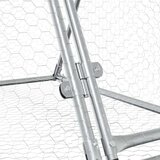 vidaXL Kavez za zečeve srebrni 400 x 105 x 91 cm od pocinčanog čelika | shoptok.hr
