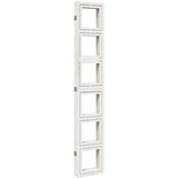  Sobna pregrada s 5 panela bijela od masivnog drva paulovnije 40 x 220 cm | shoptok.hr