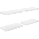  Plutajuće zidne police 4 kom sjajne bijele 50 x 23 x 3 8 cm MDF | shoptok.hr