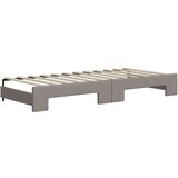  Izvlečna dnevna postelja z vzmetnico taupe 90x200 cm blago, (20929597) | Shoptok.si