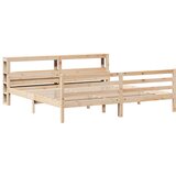  Okvir kreveta s uzglavljem 200 x 200 cm od masivne borovine | shoptok.hr