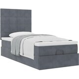  Okvir kreveta s madracima tamnosivi 100x200cm baršunasti | shoptok.hr