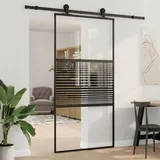 vrata Prugasti Crna 102,5 x 2 x 205 cm Aluminij