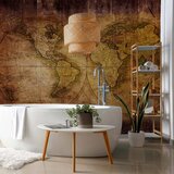  Foto tapeta - World on old map 250x175 Vodootporna | shoptok.hr