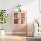vidaXL Visoka komoda ružičasta 100,5x39x107 cm od čelika | shoptok.hr