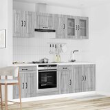  8-dijelni set kuhinjskih ormarića Kalmar konstruiranog drva Siva | shoptok.hr