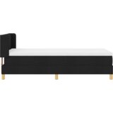 vidaXL Postelja s pomičnim dnom z vzmetnico Črna 90x200 cm Tkanina | Shoptok.si