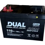 Fuji SOLAR DUAL MARINE 110Ah 12V 730EN AGM Deep Cycle baterija Cijene
