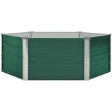 Maison Chic Dvignjeno Cvetlično korito - Cvetlični Lonec 129x129x46 cm pocinkano jeklo zeleno, (21790444) Cene