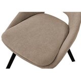 CARRYHOME STOL, kovina, tekstil rjavosiva | Shoptok.si