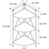 MID.YOU Kotni Regal Insasi 2, Barva Hrasta, Črna | Shoptok.si