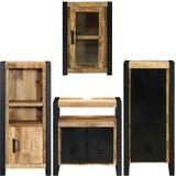  Set namještaja za kupaonicu 4 kom. Smeđa Čvrsto drvo manga | shoptok.hr