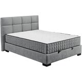 MID.YOU POSTELJA Z VZMETNICO 140 cm x 200 cm , tekstil, leseni material antracit | Shoptok.si