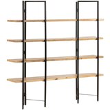 Police za knjige s 4 razine 160x35x160 cm masivno drvo manga | shoptok.hr