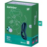 Satisfyer Epic Duo - pametni vibracijski obroček za penis z možnostjo polnjenja (črn) | Shoptok.si