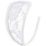 Invisible Strapless C-String Transparent Floral Lace White