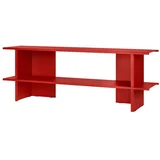 Rdeč kovinski regal 160x57x37 cm Hes –