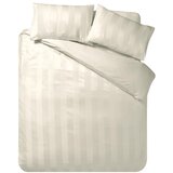Catherine Lansfield Kremno bela satenasta posteljnina za zakonsko posteljo 200x200 cm So Soft Satin Stripe – Cene
