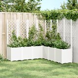  Vrtna sadilica s rešetkom bijela 160 x 160 x 140 cm PP | shoptok.hr