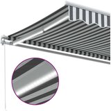 vidaXL Ročno zložljiva tenda z LED antracit in bela 600x300 cm | Shoptok.si