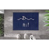 wash+dry PREDPRAŽNIK Hi! 40/60 cm potiskano bela, temno modra | Shoptok.si