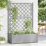  Vrtna sadilica s rešetkom 100 x 43 x 142 cm PP siva boja kamena | Eponuda.com