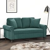 vidaXL Dvosjed s ukrasnim jastucima tamnozeleni 120 cm baršunasti | shoptok.hr