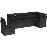  The Living Store Vrtna sedežna garnitura 6-delna z blazinami črna poli ratan - Vrtna Sedežna Garniture, (21461879) | Shoptok.si