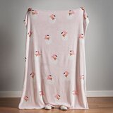 Catherine Lansfield Svijetlo ružičasta deka s božićnim motivom od mikropliša 130x170 cm Vintage Christmas Santa – | shoptok.hr