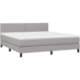  Box spring postelja z vzmetnico LED sv. siva 180x200 cm blago, (20937893) | Shoptok.si
