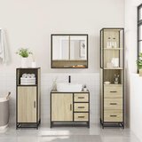  3-dijelni set kupaonskog namještaja boja hrasta sonome drveni | shoptok.hr