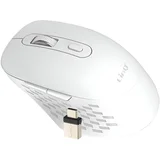 Brezžična miška WiFi in Bluetooth 2.4G z USB C in USB ključem, Bela, (5000009841)