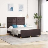 Postelja Temno Rjava 140x200 cm Tkanina, (22048973) | Shoptok.si