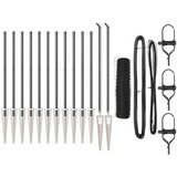 vidaXL Set Ograje Set 2 Siva Kovina 25 x 0.5 m Vzdržljivo Set Ograje | Shoptok.si