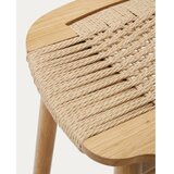 Kave Home Barski stol iz masivnega hrasta v naravni barvi (višina sedeža 65 cm) Enit – | Shoptok.si
