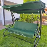 Bastenska ljuljaska trosed 200x120x164cm Zelena