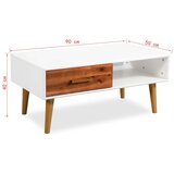  Klubska mizica iz trdnega akacijevega lesa 90x50x40 cm, (20625524) | Shoptok.si