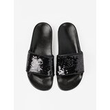 Shelvt Black women's flip-flops with sequins | shoptok.hr