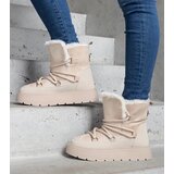  Beige platform snow boots insulated with fur Andra | shoptok.hr