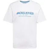 Jack & Jones Majica 'JJALVIS' plava / svijetloplava / bijela