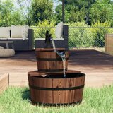 vidaXL Vodena fontana s crpkom 44 5 x 44 5 x 58 cm od masivne jelovine | shoptok.hr