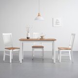Bessagi Home jedilna miza antalia, bela, naravna, masivno, 120x60 | Shoptok.si