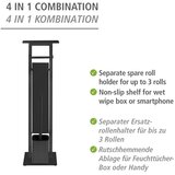 Wenko Črno stojalo za WC papir z WC ščetko iz nerjavečega jekla Debar – | Shoptok.si