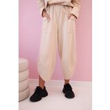 Kesi Włoski Cotton sweatshirt pants set dark beige | shoptok.hr