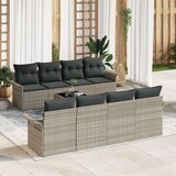 9 komadni vrtni sofa set s jastučićima svijetlosivog poli ratana | shoptok.hr